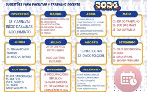 Calendário de Datas -Sugestões para facilitar o trabalho docente